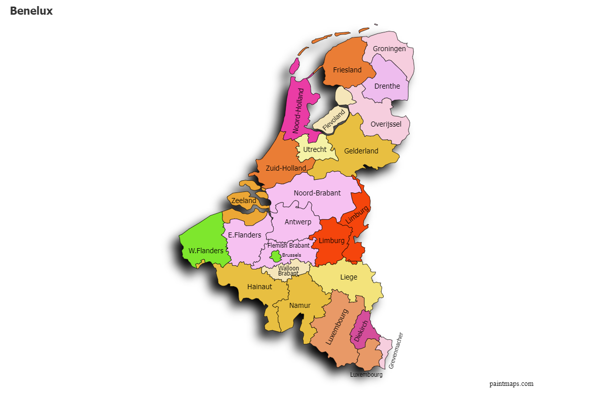 CARTES, 9050 Bénelux 2021 Onverscheurbaar: Maps Indéchirable / Benelux 2021 