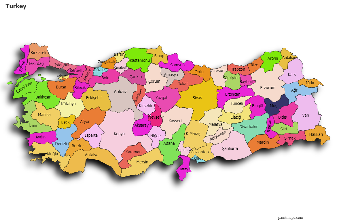 Turkiye Haritasi Bos Dilsiz