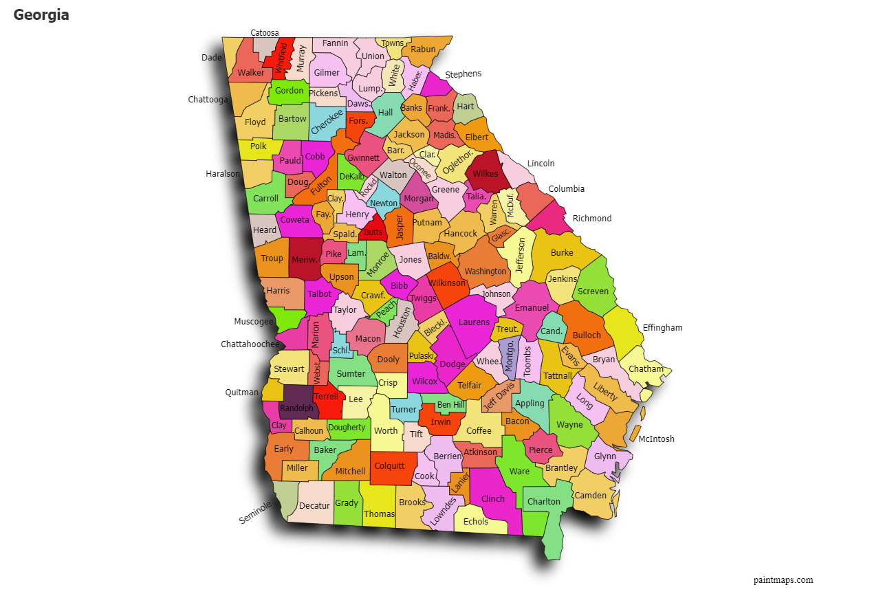 Georgia Regions Anchor Chart