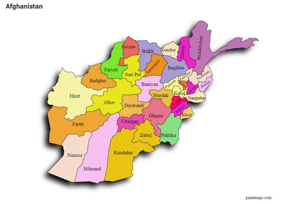 Afghanistan map