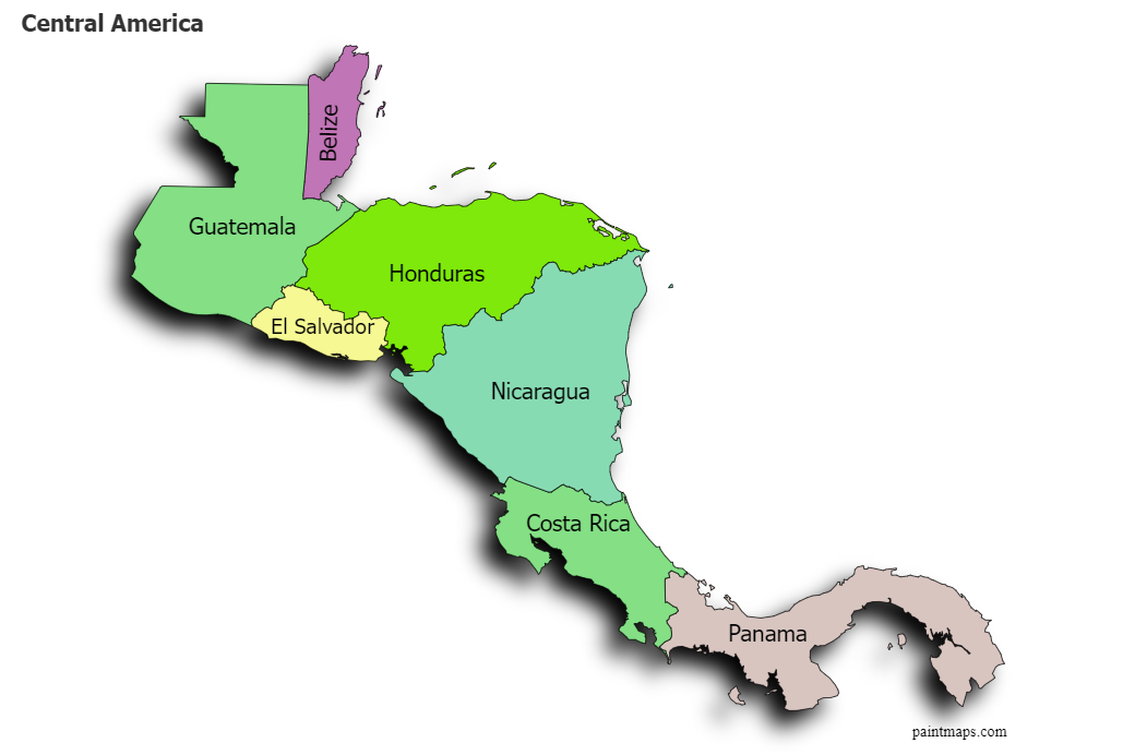 Genera Grafico De Mapa De Centroamerica