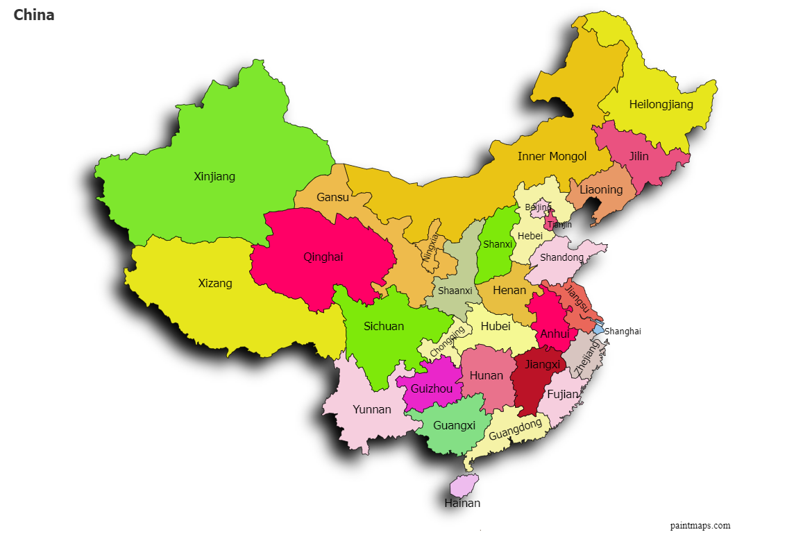 Map of china. Карта Китая. Карта Китая с провинциями и городами. Провинции Китая. Карта Китая с провинциями.