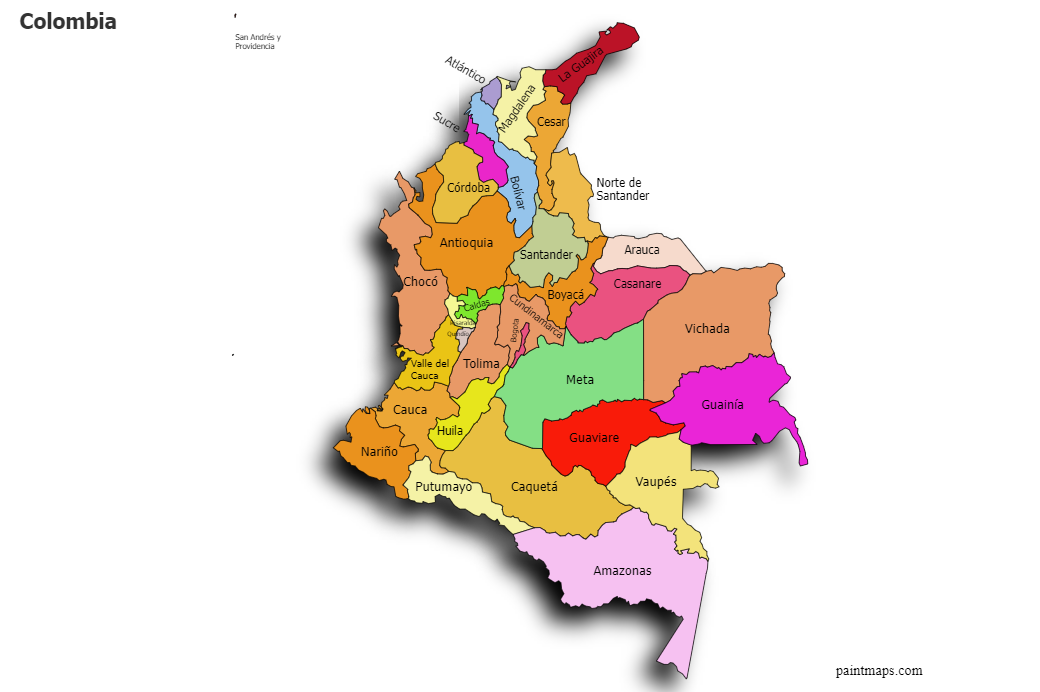 Genera Grafico De Mapa De Colombia