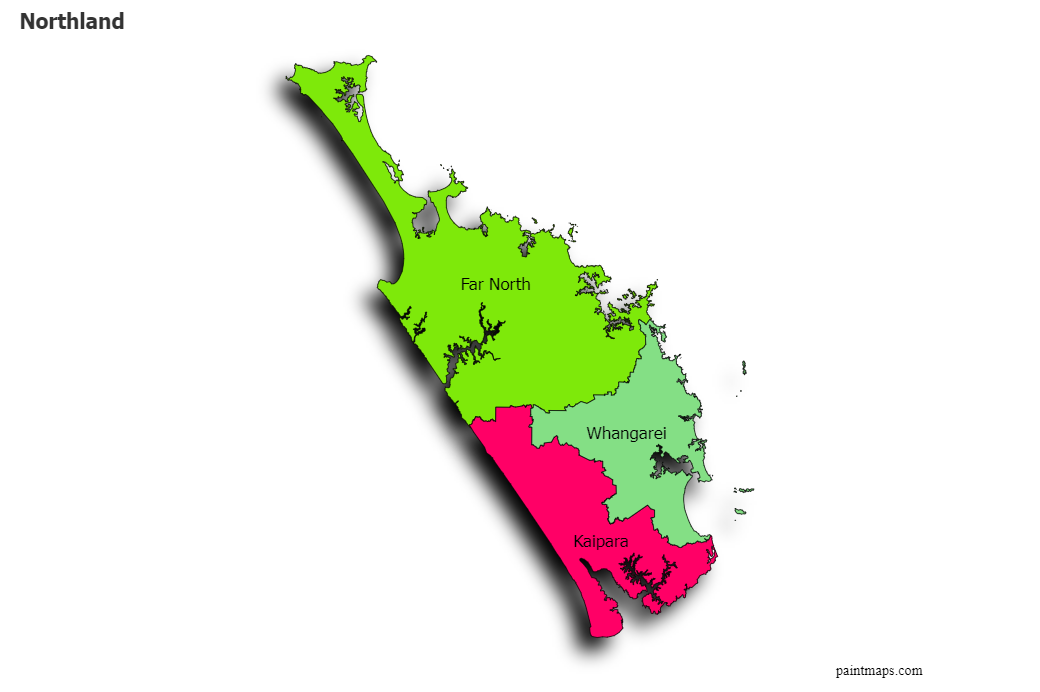 Create Custom Northland Map Chart with Online, Free Map Maker.
