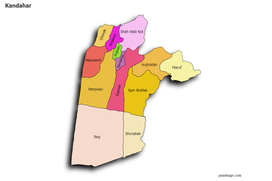 Kandahar City Map