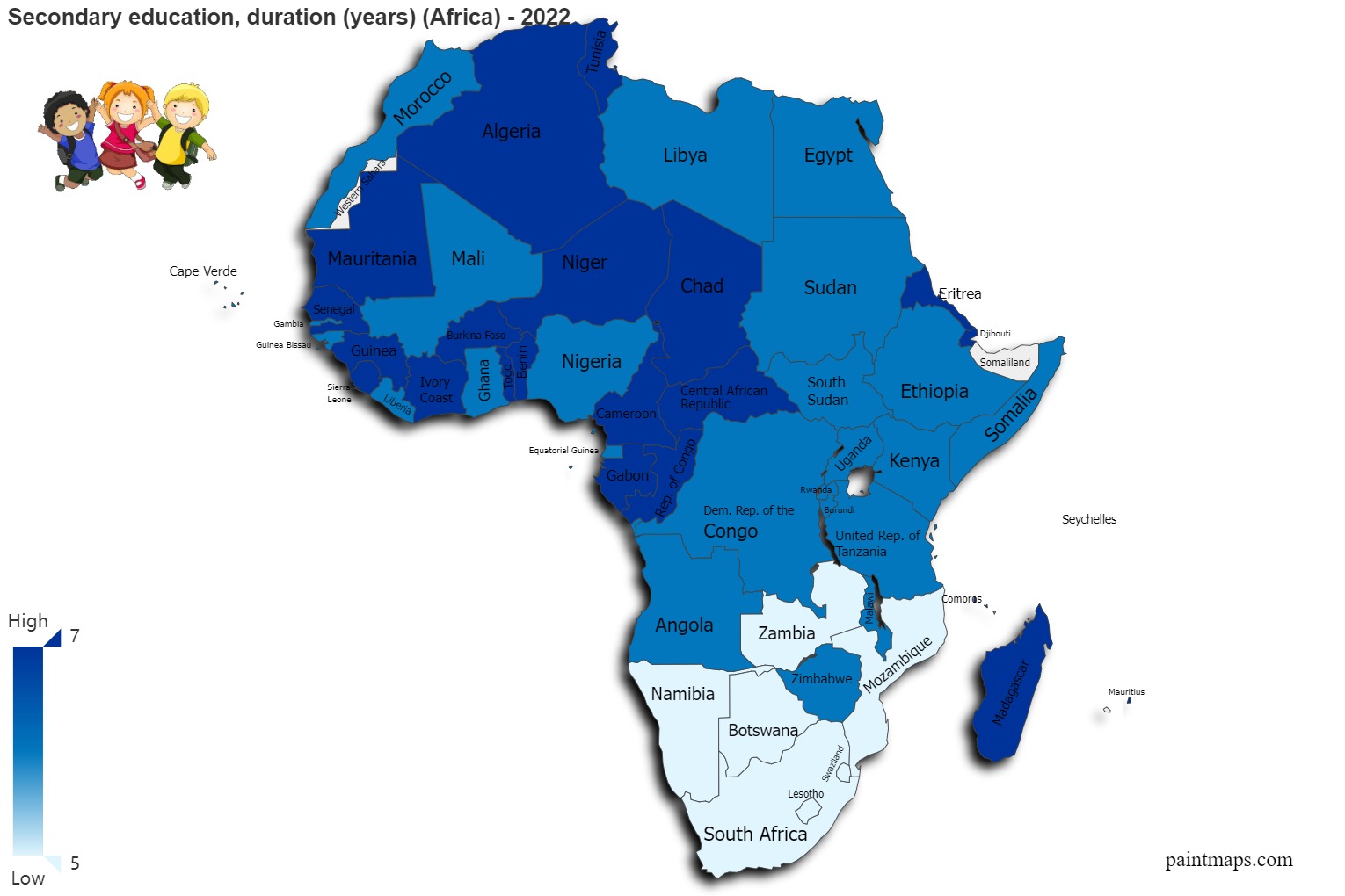 educacion-de-nivel-secundario-duracion-anos-en-africa-mapa
