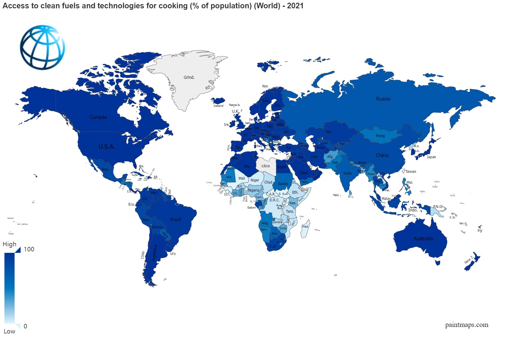 Access To Clean Fuels And Technologies For Cooking Percentage Of 