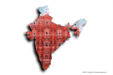 Hawa Mahal (Hindistan haritası üzerinde)