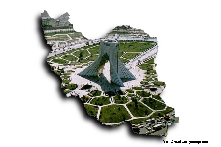 Azadi Tower, Tehran (on Iran map)