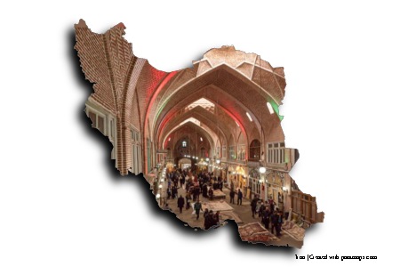 Tabriz Bazaar (on Iran map)