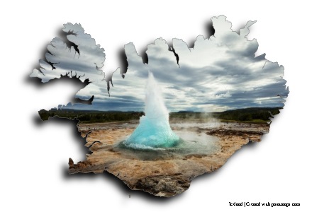 Geysir (İzlanda haritası üzerinde)