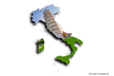 Tower of Pisa (on Italy map)