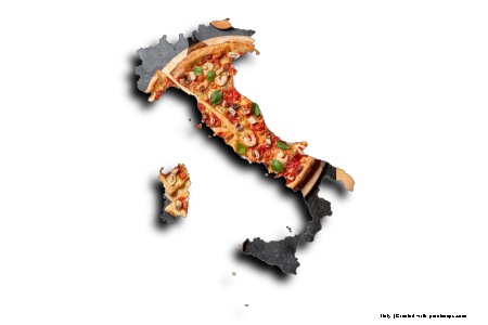 Italian Pizza (on Italy map)