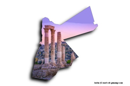 Amman Citadel Ancient City (on Jordan map)