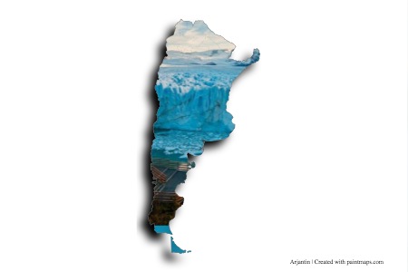 Perito Monero Glacier (on Argentina map)