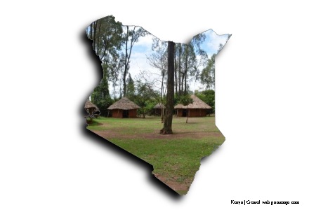 Traditional Kenya Houses (Bomas) (on Kenya map)
