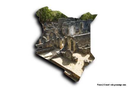 Ruins of Gedi (on Kenya map)