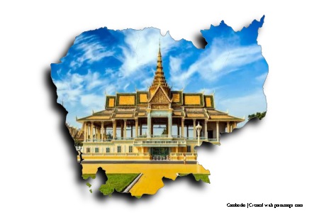 Phnom Penh (en el mapa de Camboya)