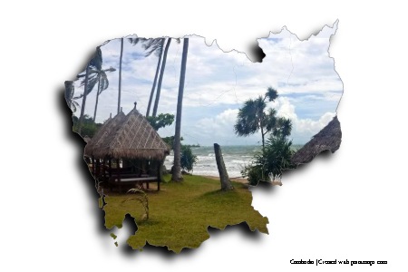 Isla de Koh Tonsay (en el mapa de Camboya)