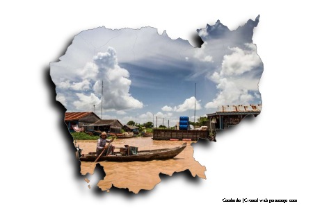 Lago Tonle Sap (en el mapa de Camboya)