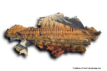 Parque nacional Altyn-Emel (en el mapa de Kazakhstan)