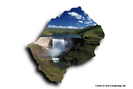 Katse Vadisi (Lesotho haritası üzerinde)
