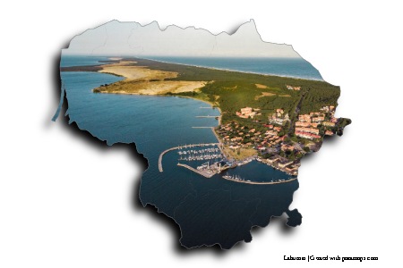 Neringa (on Lithuania map)