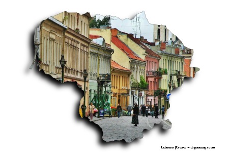 Old Town Vilnius (on Lithuania map)