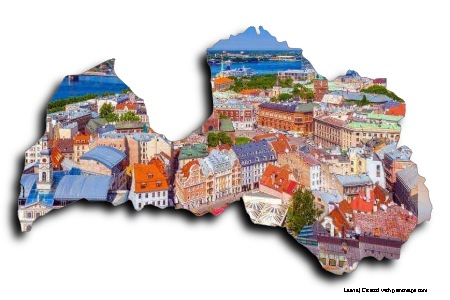 Riga (Letonya haritası üzerinde)