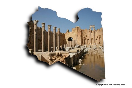 Leptis Magna (Libya haritası üzerinde)