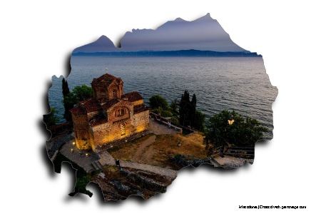 Ohrid (Makedonya haritası üzerinde)