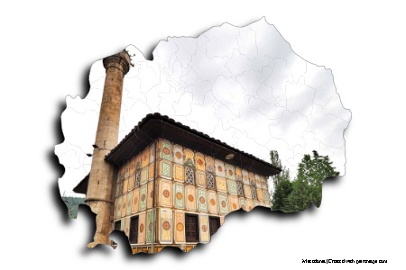 Tetovo - Sarena Dzamija (Makedonya haritası üzerinde)