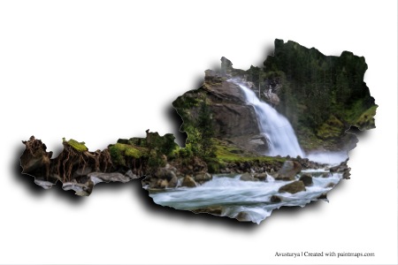 Air Terjun Krimmler (di peta Austria)