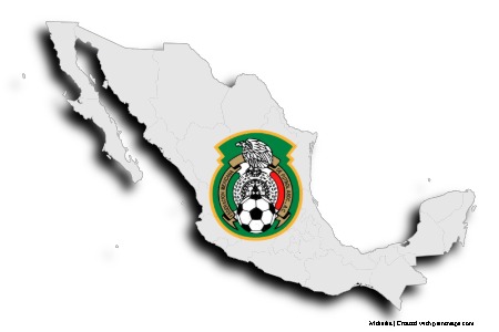 Mexico National Football Team Logo (on Mexico map)