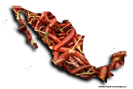 Mexican Pepper (on Mexico map)