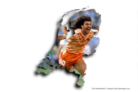 Ruud Gullit (on The Netherlands map)