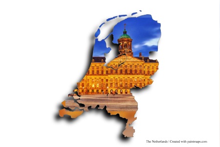 Royal Palace of Amsterdam (on The Netherlands map)
