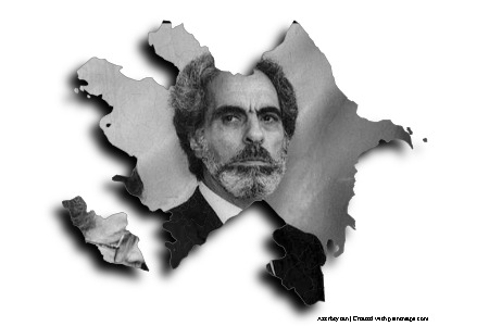 Ebulfez Elçibey (Azerbeycan haritası üzerinde)