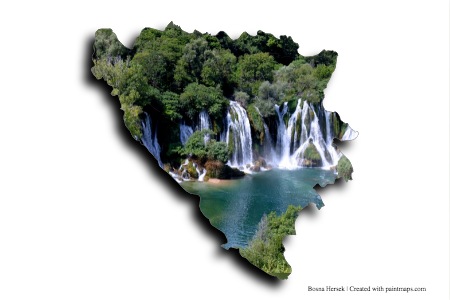 Kravitse (Bosna Hersek haritası üzerinde)