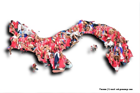 Panama Football Fans (on Panama map)