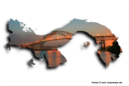 Panama - America Bridge (on Panama map)