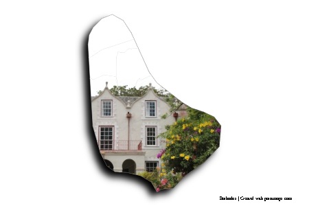 St Nicholas Abbey Konağı (Barbados haritası üzerinde)