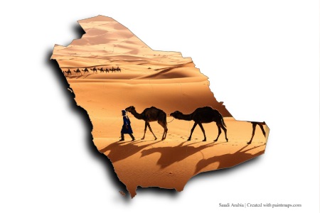 Camel  (on Saudi Arabia map)