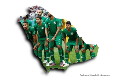 Saudi Arabia national team (on Saudi Arabia map)