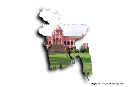 Ahsan Manzil (Pembe Saray) (Bangladeş haritası üzerinde)