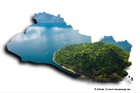 Coatepeque Caldera (on El Salvador map)