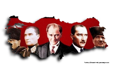 M. Kemal Atatürk (on Turkey map)