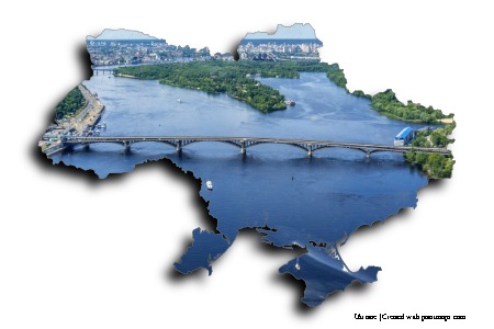 Río Dnieper (en el mapa de Ucrania)