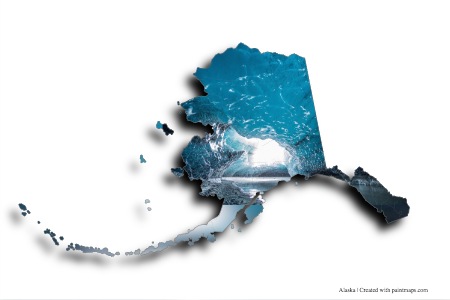 Gua Gletser Mendenhall (di peta Alaska)