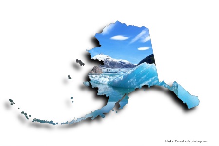 Tracy Arm Fjord (di peta Alaska)